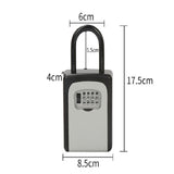 Safty Key Lock Box Combination Portable Aluminium Alloy Key Safe Box Security Key Holder Secure Box, Security Key Holder