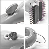 Outdoor Stainless Steel Grill Cleaner Brush BBQ Accessories Cooking Tools, Size: 10.5x9x36.5cm, Grill Cleaner Brush