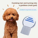 Pet Comb Dog Flea Cleaning Comb Stainless Steel Threaded Needle Comb Removal Beauty Products