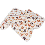 Soft Pet Blanket Winter Dog Cat Bed Mat Foot Print Warm Sleeping Mattress Small Medium Dogs Cats Coral Fleece Pet Supplies, M, S, XS