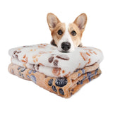 Soft Pet Blanket Winter Dog Cat Bed Mat Foot Print Warm Sleeping Mattress Small Medium Dogs Cats Coral Fleece Pet Supplies, M, S, XS