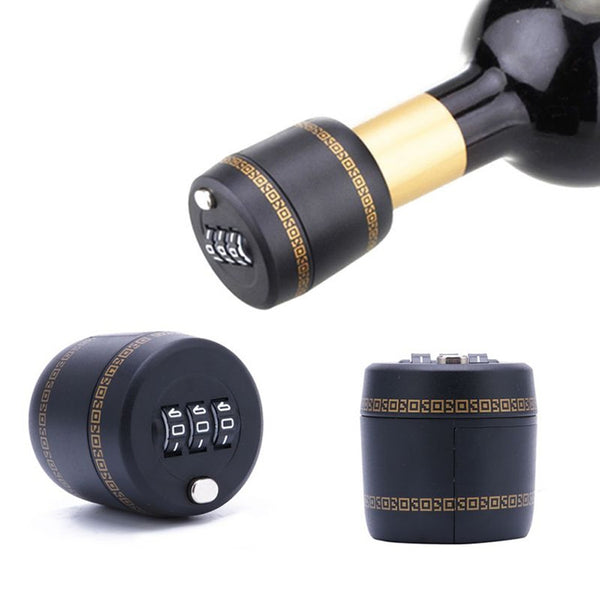 Red Wine Bottle Code Lock Bottle Cap Lock, Red Wine Bottle Stopper