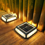 Waterproof 12 LED Solar Lawn Lamp Garden Yard Fence Path Street Night Light, Warm Light