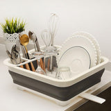 Foldable Dish Rack Tableware Rack Portable Bowl Rack Bowl Sink Design Drainage Basket