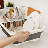 Foldable Dish Rack Tableware Rack Portable Bowl Rack Bowl Sink Design Drainage Basket