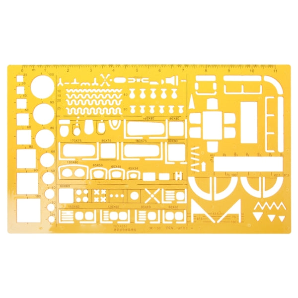 Ruler Universal Furniture Construction Template Ruler School Accessories, Furniture Construction