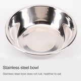 Slow Food Anti-choke Stainless Steel Double Bowl Pet Non-slip Cat Food Bowl, Pink, Blue, Green, White