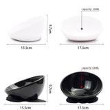 Pet Dog Ceramic Universal Non-slip Food Bowl Feeder, White Bowl + Orange Mat, White Bowl + Red Mat, Black Bowl + Black Mat