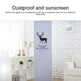 Simple Vertical Cabinet Type All Inclusive Air Conditioning Fabric Dust Cover, 170x50x30cm Dark Grid Bear