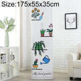 Simple Vertical Cabinet Type All Inclusive Air Conditioning Fabric Dust Cover, 175x55x35cm Green Plant