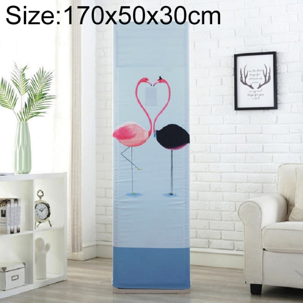 Simple Vertical Cabinet Type All Inclusive Air Conditioning Fabric Dust Cover, 170x50x30cm Flamingo