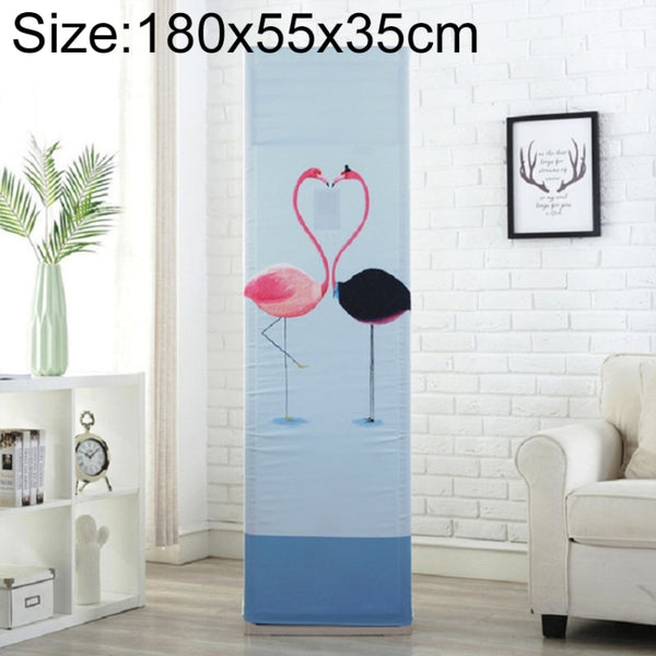 Simple Vertical Cabinet Type All Inclusive Air Conditioning Fabric Dust Cover, 180x55x35cm Flamingo