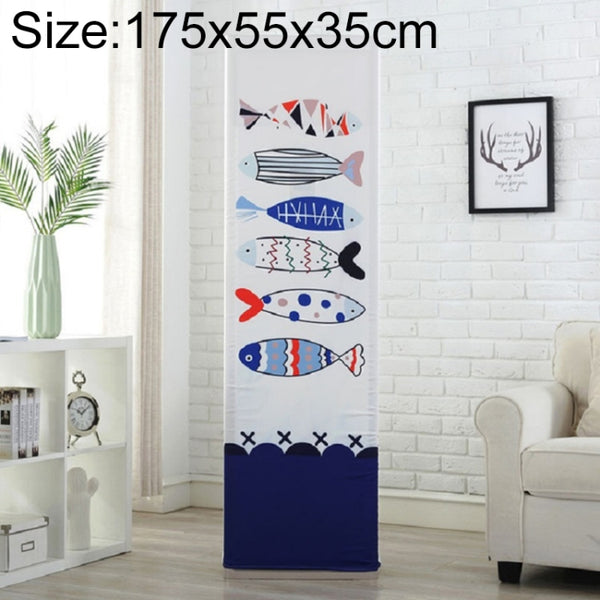 Simple Vertical Cabinet Type All Inclusive Air Conditioning Fabric Dust Cover, 175x55x35cm Fish Bone