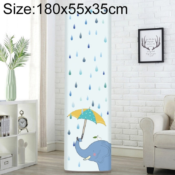 Simple Vertical Cabinet Type All Inclusive Air Conditioning Fabric Dust Cover, 180x55x35cm Raindrop