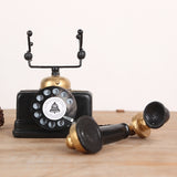 Resin Turntable Phone Model Creative Home Office Porch Ornament Decoration, Resin Turntable Phone