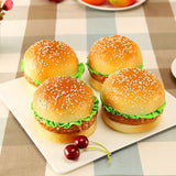 PU Simulation Burger Model Fake Bread Ornaments Photography Props Home Decoration Window Display, Burger Model