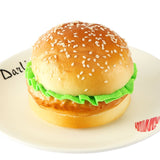 PU Simulation Burger Model Fake Bread Ornaments Photography Props Home Decoration Window Display, Burger Model