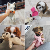 Pet Dog Toys Fasade Molars Vent Training Corduroy Monkey Pig Vocal Plush Toys