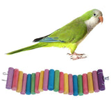 Parrot Bird Hamster Color Round Wood Small Plank Road Ladder Toy, 30cm, 40cm, 50cm, 60cm