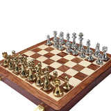 Zinc Alloy Simple European Chess Board Chess Set, European Chess Set