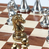 Zinc Alloy Simple European Chess Board Chess Set, European Chess Set