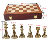 Zinc Alloy Simple European Chess Board Chess Set, European Chess Set