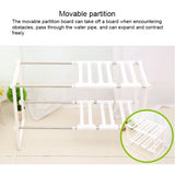 Stainless Steel Double Layer Adjustable Telescopic Sink Shelf Dishes Condiment Kitchen Rack, Kitchen Rack