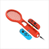 BODE Left and Right Small Handle Tennis Racket NS Game Grip Sports Game Handle TNS1843 for Switch, Tennis Racket (Red and blue)