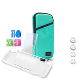 iplay Host Storage Bag Tempered Film + Rocker Cap + Protective Shell 7 in 1 Protection Bag Soft Bag Set For Switch Lite