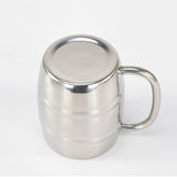 Stainless Steel Beer Cup Mugs Outdoor Camping Western Tea Coffee Cup Insulated Portable Water Cup Drinkware with Handle, Outdoor Beer Cup