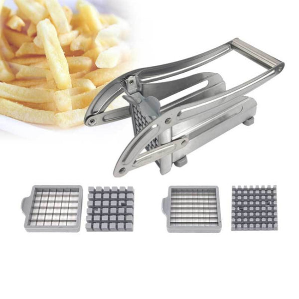 Stainless Steel Manual French Fries Slicer Potato Chipper Chip Cutter Chopper Maker, Potato Cutter 2