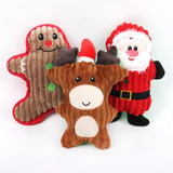 WJ084 Christmas Santa Claus Pet Dog Toys Chew Squeaker Pet Plush Toys