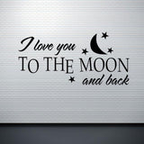 I Love You To The Moon Stars And Moon Cartoon Children Room English Rumors Wall Stickers, I Love You To The Moon Stars And Moon