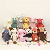 Striped Animal Plush Toy Doll Creative Animal Doll, Monkey 15cm, Fox 15cm, Panda 15cm, Elephant 15cm, Dog 15cm, Pig 15cm, Lion 15cm, Gray Rabbit 15cm, Pink Rabbit 15cm, Rhinoceros 15cm, Duck 15cm, Bear 15cm, Monkey 33cm, Fox 33cm, Panda 33cm