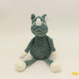 Striped Animal Plush Toy Doll Creative Animal Doll, Pink Rabbit 42cm, Rhinoceros 42cm, Duck 42cm, Bear 42cm