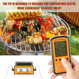 Wireless Remote BBQ Thermometer Dual Probe Digital Cooking Meat Food Oven Thermometer, DTH-106