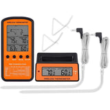 Wireless Remote BBQ Thermometer Dual Probe Digital Cooking Meat Food Oven Thermometer, DTH-106