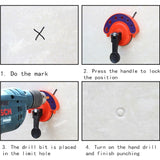 Tile Glass Hole Cutter Tool Drill Fixed Suction Cup, Glass Hole Cutter