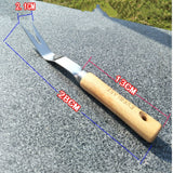 Thick Stainless Steel Weeder Wooden Handle Root Picking Tool, Wooden Handle Root Picking Tool