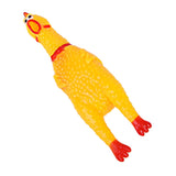 Funny Pet Supplies Rubber Screaming Chicken Cat Dog Vocal Pet Toy, 16cm