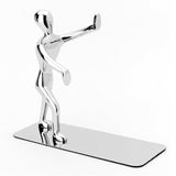 Pair Small Person Standing Decoration Creative Desk Bookshelf Metal Book Push Plate, Book Push Plate