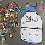 Wishing Bottle Wall Sticker Message Board Magnetic Schedule Refrigerator Sticker, Wishing Bottle