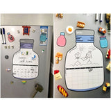 Wishing Bottle Wall Sticker Message Board Magnetic Schedule Refrigerator Sticker, Wishing Bottle