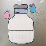 Wishing Bottle Wall Sticker Message Board Magnetic Schedule Refrigerator Sticker, Wishing Bottle