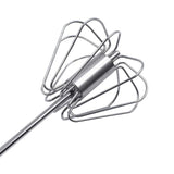 Stainless Steel Semi-automatic Stirring Press Rotary Egg Beater, 30cm, Random Color Delivery, Egg Beater