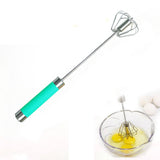 Stainless Steel Semi-automatic Stirring Press Rotary Egg Beater, 30cm, Random Color Delivery, Egg Beater