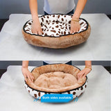 Thickened Autumn and Winter Oval Universal Warm Pet Cat Dog Bed, S, M, L, XL, XXL