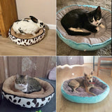 Thickened Autumn and Winter Oval Universal Warm Pet Cat Dog Bed, S, M, L, XL, XXL