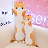 Soft Cute Pet Long Cat Pillow Plush Toy Sleeping Doll Lazy Doll, Height 90cm