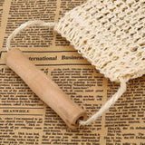 Natural Sisal Long Rubbing Towel with Handle Bath Strip Plant Fiber Bath Wipe, Sisal Long Rubbing Towel